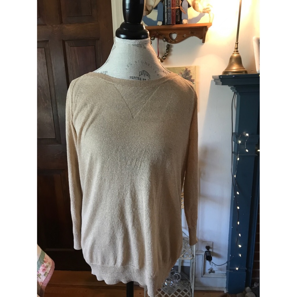 NWT Gold metallic Gap sweater